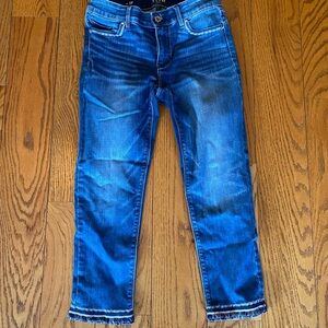 White House Black Market Blue Ankle Cropped Jeans